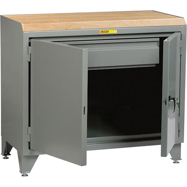 Little Giant - 3,600 Lb Capacity, 1 Drawer Mobile Cabinet Bench - 24" Wide x 43" High - Exact Tooling