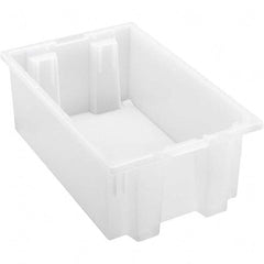 Quantum Storage - 45 Lb Load Capacity Clear Polypropylene Tote Container - Stacking, Nesting, 6" Long x 11" Wide x 18" High - Exact Tooling