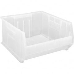 Quantum Storage - 225 Lb Load Capacity Clear Polypropylene Tote Container - Stacking, 12" Long x 22-1/2" Wide x 23.9" High - Exact Tooling