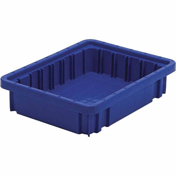 Quantum Storage - 20 Lb Load Capacity Blue Polypropylene Dividable Container - Stacking, 2-1/2" Long x 8.3" Wide x 10.9" High - Exact Tooling