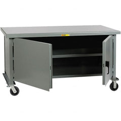 Little Giant - 1 Shelf Mobile Storage Cabinet - Steel, 72" Wide x 36" Deep x 37-1/2" High - Exact Tooling