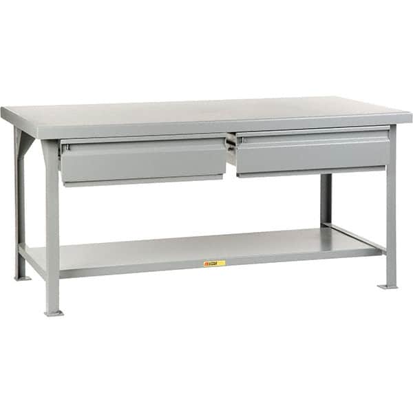 Little Giant - 72 Wide x 36" Deep x 34" High, Steel Workbench - Fixed Legs - Exact Tooling