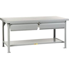 Little Giant - 72 Wide x 36" Deep x 34" High, Steel Workbench - Fixed Legs - Exact Tooling