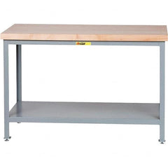 Little Giant - 60 Wide x 30" Deep x 35" High, Steel Butcher Block Top - 2,000 Lb Capacity, 35" High - Exact Tooling