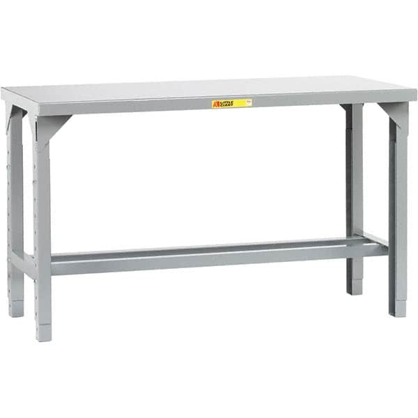 Little Giant - 72 Wide x 30" Deep x 41" High, Steel Workbench - Adjustable Height Legs - Exact Tooling