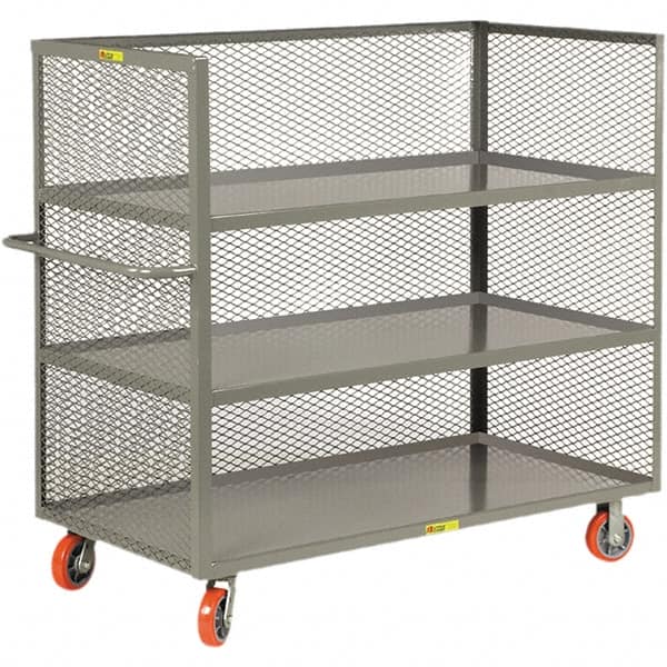 Little Giant - 3,600 Lb Capacity, 3 Shelf, 3-Sided Truck - 48" Long x 30" Wide x 57" High - Exact Tooling