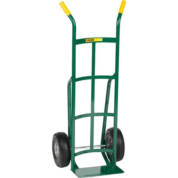 Little Giant - 800 Lb Capacity 49" OAH Hand Truck - Dual Handle, Steel, Flat-Free Microcellular Foam Wheels - Exact Tooling
