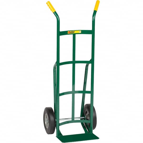 Little Giant - 800 Lb Capacity 49" OAH Hand Truck - Dual Handle, Steel, Rubber Wheels - Exact Tooling
