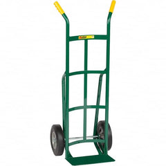 Little Giant - 800 Lb Capacity 49" OAH Hand Truck - Dual Handle, Steel, Rubber Wheels - Exact Tooling