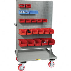 Little Giant - 30" Wide x 36" Long x 64" High Cart - Steel, Polyurethane Casters - Exact Tooling