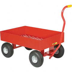 Little Giant - 1,200 Lb Capacity, 24" Wide x 36" Long x 17-1/4" High Cart - Steel, Pneumatic Casters - Exact Tooling