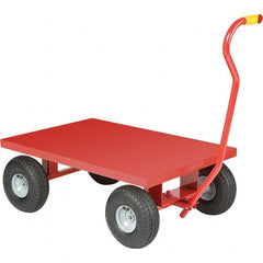Little Giant - 1,200 Lb Capacity, 24" Wide x 36" Long x 13" High Cart - Steel, Pneumatic Casters - Exact Tooling