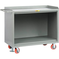 Little Giant - 3,600 Lb Capacity Mobile Service Bench - 41" Wide x 24" Deep x 43" High, Steel, Gray - Exact Tooling