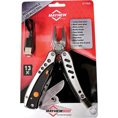 Mayhew - 13 Piece, Multi-Tool Set with 13 Functions - 6" OAL, 4" Closed Length - Exact Tooling