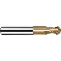 Fraisa - 3/8" Diam, 3/8" LOC, 2 Flute Solid Carbide Ball End Mill - Exact Tooling