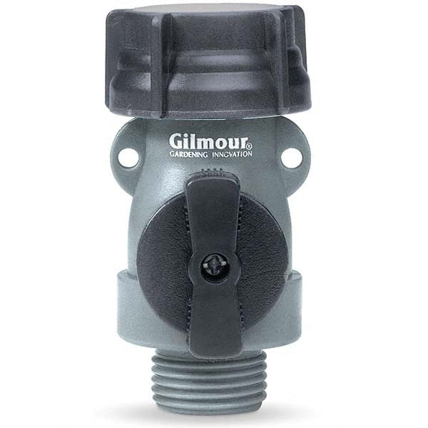 Gilmour - Garden Hose Fittings & Repair Kits Type: Shut-Off Valve Connector Type: Male; Female - Exact Tooling