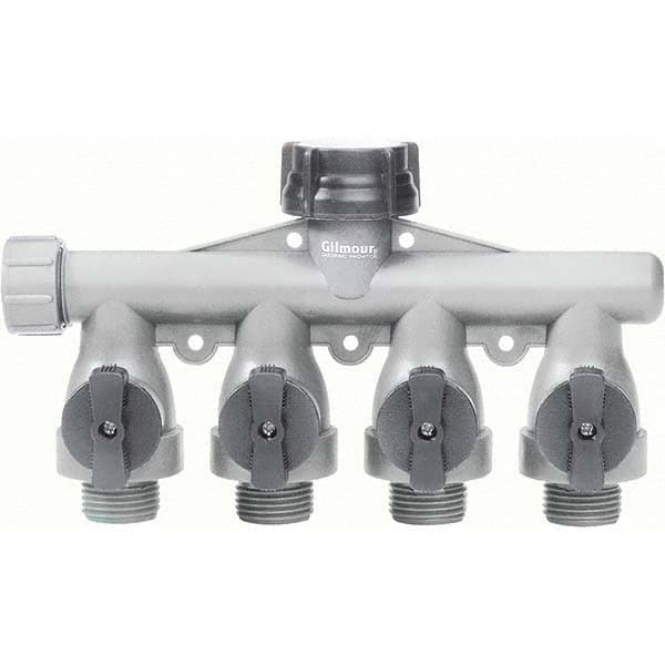 Gilmour - Garden Hose Fittings & Repair Kits Type: Shut-Off Valve Connector Type: Male; Female - Exact Tooling