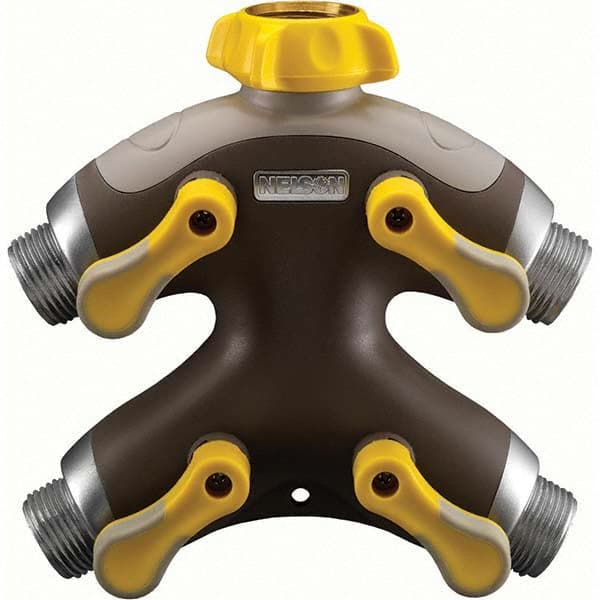 Nelson - Garden Hose Fittings & Repair Kits Type: Shut-Off Valve Connector Type: Male; Female - Exact Tooling