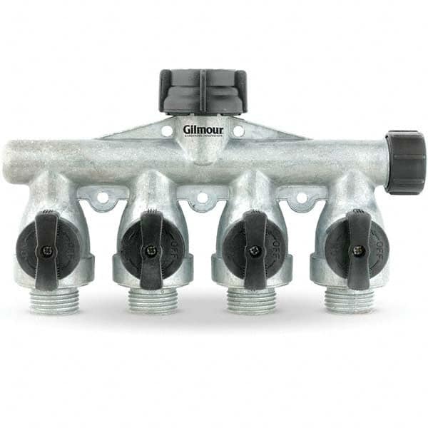 Gilmour - Garden Hose Fittings & Repair Kits Type: Shut-Off Valve Connector Type: Male; Female - Exact Tooling