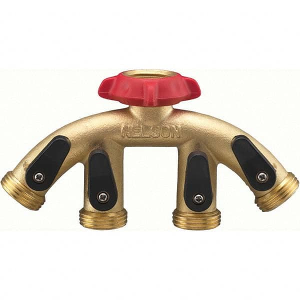 Nelson - Garden Hose Fittings & Repair Kits Type: Shut-Off Valve Connector Type: Male; Female - Exact Tooling