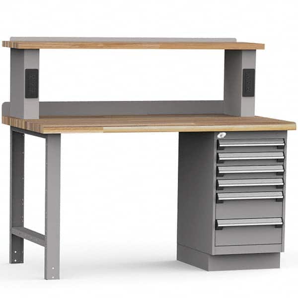 Rousseau Metal - Stationary Work Benches, Tables Type: Work Bench Top Material: Laminated Wood - Exact Tooling