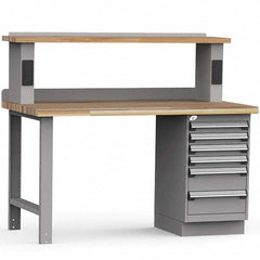 Rousseau Metal - Stationary Work Benches, Tables Type: Work Bench Top Material: Laminated Wood - Exact Tooling