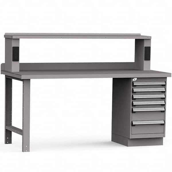 Rousseau Metal - Stationary Work Benches, Tables Type: Work Bench Top Material: Painted Steel - Exact Tooling