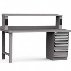 Rousseau Metal - Stationary Work Benches, Tables Type: Work Bench Top Material: Painted Steel - Exact Tooling