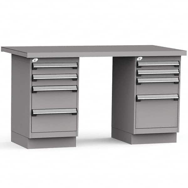 Rousseau Metal - Stationary Work Benches, Tables Type: Work Bench Top Material: Painted Steel - Exact Tooling