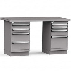 Rousseau Metal - Stationary Work Benches, Tables Type: Work Bench Top Material: Painted Steel - Exact Tooling