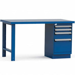 Rousseau Metal - Stationary Work Benches, Tables Type: Work Bench Top Material: Painted Steel - Exact Tooling