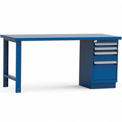 Rousseau Metal - Stationary Work Benches, Tables Type: Work Bench Top Material: Painted Steel - Exact Tooling