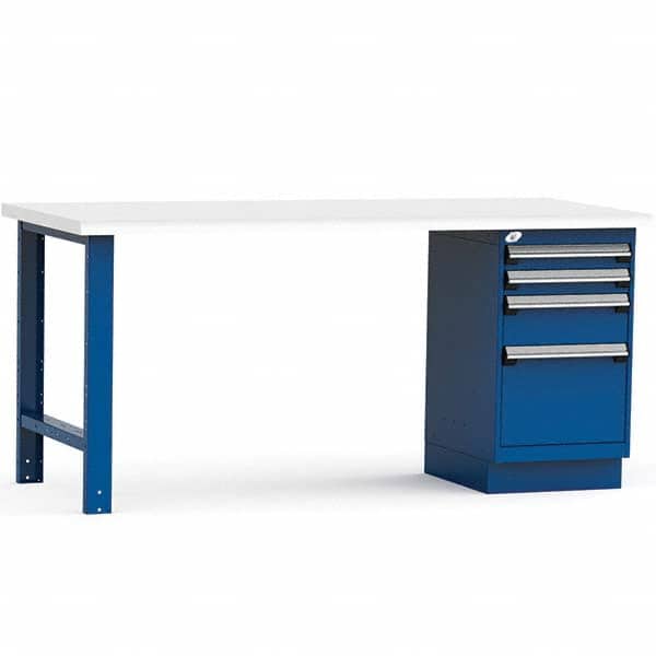Rousseau Metal - Stationary Work Benches, Tables Type: Work Bench Top Material: Laminated Plastic - Exact Tooling