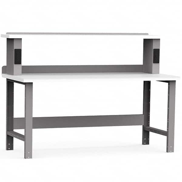 Rousseau Metal - Stationary Work Benches, Tables Type: Work Bench Top Material: Laminated Plastic - Exact Tooling