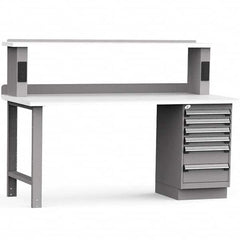 Rousseau Metal - Stationary Work Benches, Tables Type: Work Bench Top Material: Laminated Plastic - Exact Tooling
