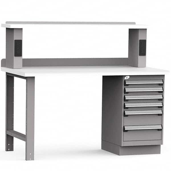 Rousseau Metal - Stationary Work Benches, Tables Type: Work Bench Top Material: Laminated Plastic - Exact Tooling