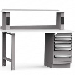 Rousseau Metal - Stationary Work Benches, Tables Type: Work Bench Top Material: Laminated Plastic - Exact Tooling