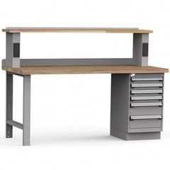Rousseau Metal - Stationary Work Benches, Tables Type: Work Bench Top Material: Laminated Wood - Exact Tooling