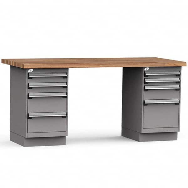 Rousseau Metal - Stationary Work Benches, Tables Type: Work Bench Top Material: Laminated Wood - Exact Tooling