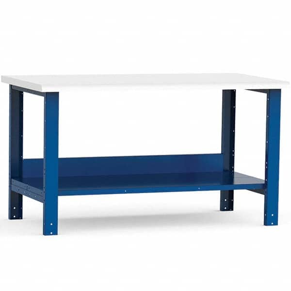 Rousseau Metal - Stationary Work Benches, Tables Type: Work Bench Top Material: Laminated Plastic - Exact Tooling