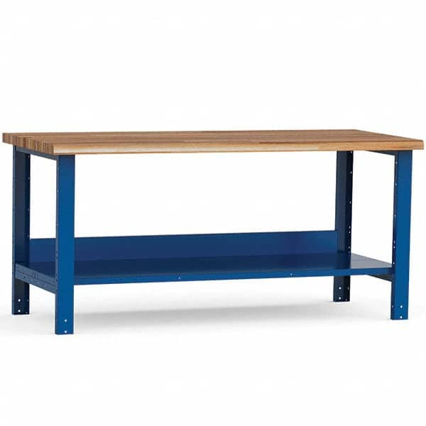Rousseau Metal - Stationary Work Benches, Tables Type: Work Bench Top Material: Laminated Wood - Exact Tooling