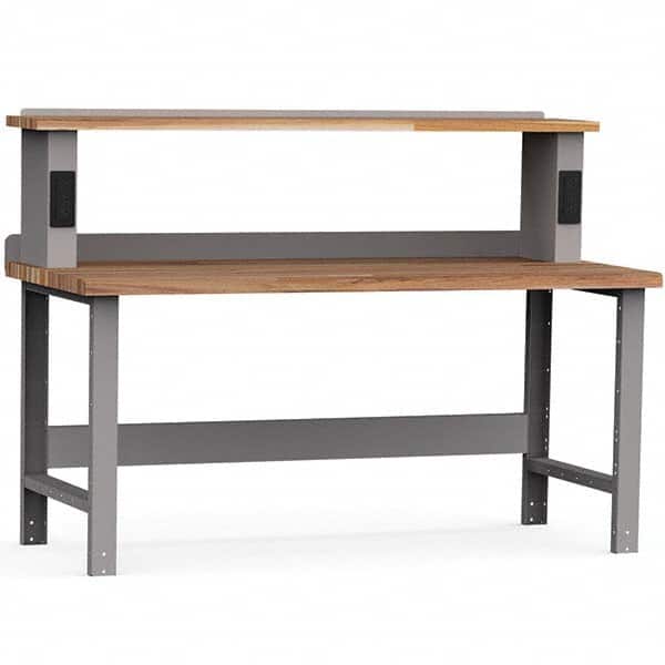 Rousseau Metal - Stationary Work Benches, Tables Type: Work Bench Top Material: Laminated Wood - Exact Tooling