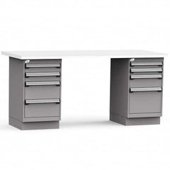 Rousseau Metal - Stationary Work Benches, Tables Type: Work Bench Top Material: Laminated Plastic - Exact Tooling