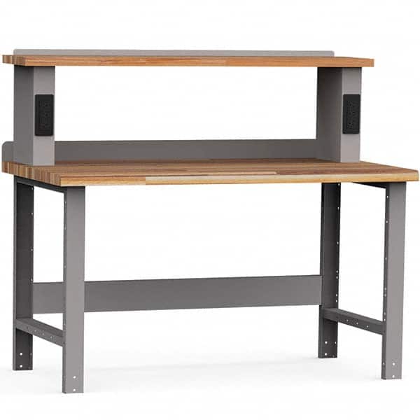 Rousseau Metal - Stationary Work Benches, Tables Type: Work Bench Top Material: Laminated Wood - Exact Tooling