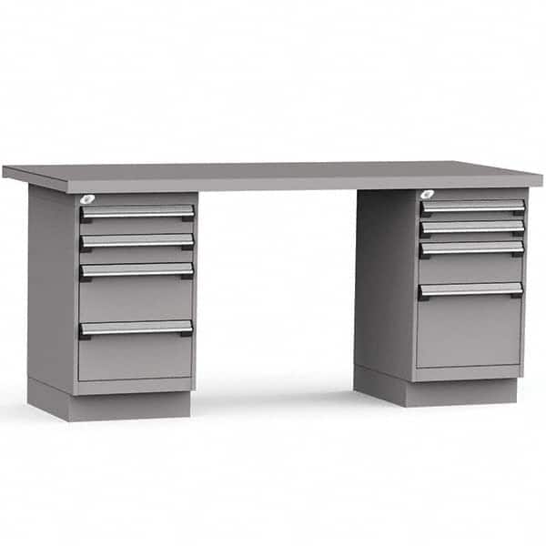 Rousseau Metal - Stationary Work Benches, Tables Type: Work Bench Top Material: Painted Steel - Exact Tooling