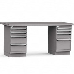 Rousseau Metal - Stationary Work Benches, Tables Type: Work Bench Top Material: Painted Steel - Exact Tooling