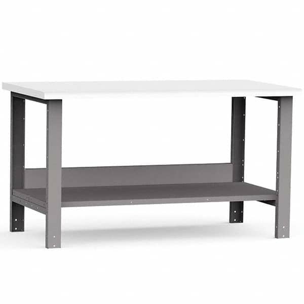 Rousseau Metal - Stationary Work Benches, Tables Type: Work Bench Top Material: Laminated Plastic - Exact Tooling