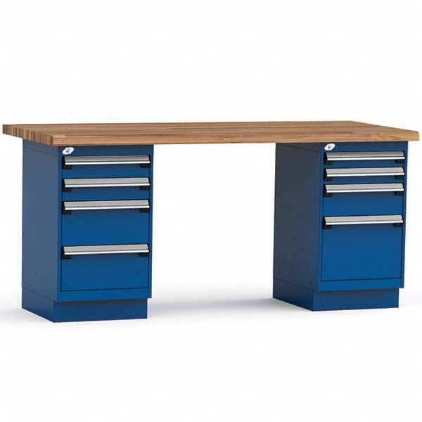 Rousseau Metal - Stationary Work Benches, Tables Type: Work Bench Top Material: Laminated Wood - Exact Tooling