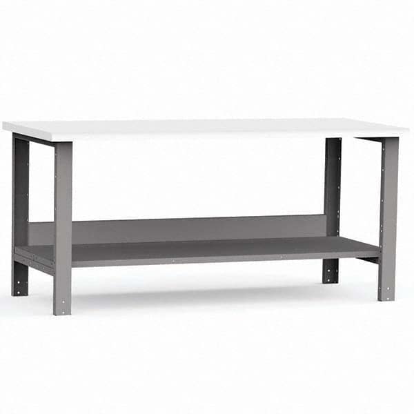 Rousseau Metal - Stationary Work Benches, Tables Type: Work Bench Top Material: Laminated Plastic - Exact Tooling