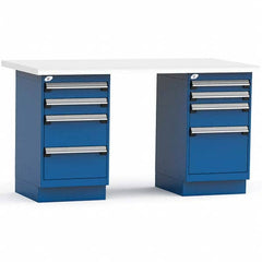 Rousseau Metal - Stationary Work Benches, Tables Type: Work Bench Top Material: Laminated Plastic - Exact Tooling